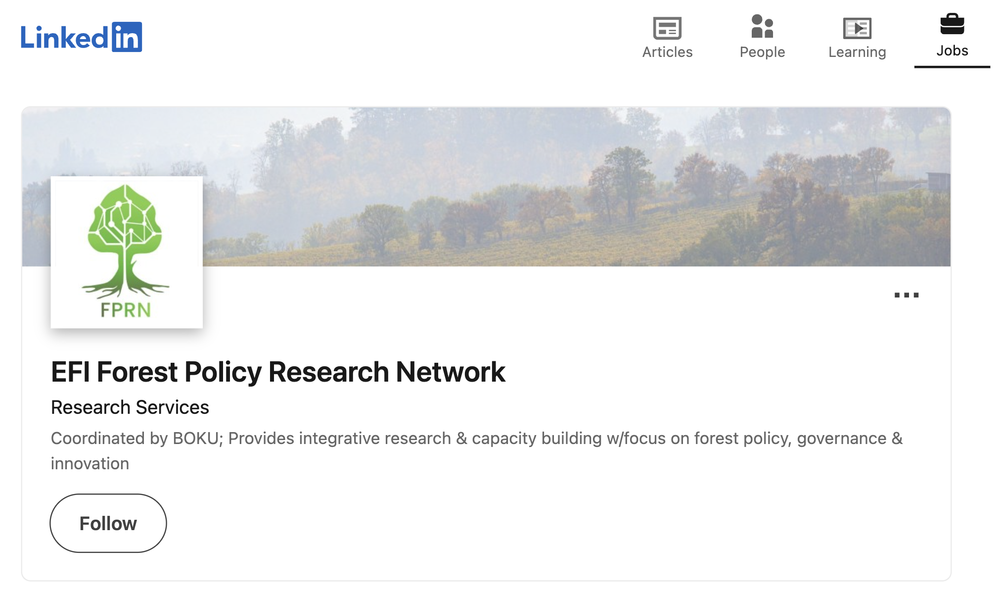 EFI-FPRN is now on LinkedIn!